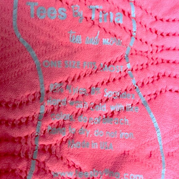NWT Tees by Tina Lattice Super Stretch Tank Top Coral One Size Fits Most! - Picture 9 of 9